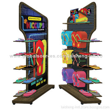 Removable Shoes Display Rack, Made of MDF and SteelNew